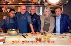 Here, I am joined by all the chefs that were at the dinner - Chef Pierre and his sous chef, Aron, who prepared our feast, Chef Geoffrey Zakaraian and Chef Daniel Boulud.