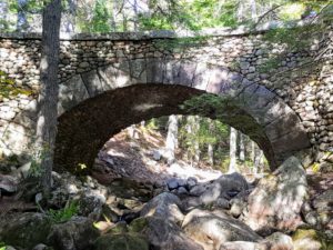The Cobblestone Bridge spanning Jordan Stream was the first bridge built on the carriage road system in 1917.