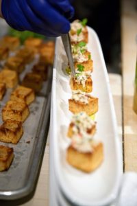 There were lots of tasty hors d'oeuvres passed to all the guests. (Photo by Ester Segretto)