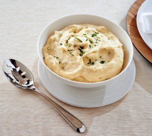 You get two sides of your choice. Remember my mom's mashed potatoes? These mashed potatoes are Big Martha's recipe, made with Russet potatoes, whole milk, cream cheese, butter and heavy cream.