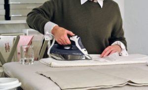 The surge and steam setting on this iron is so useful. It allows you to use bursts of steam to help flatten the fabric without using any chemicals.