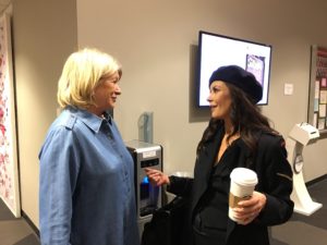 Off set, I ran into actress Catherine Zeta-Jones. She was also there for a QVC appearance.