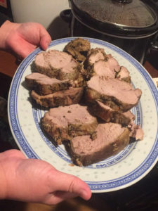 They also had porchetta, made using a recipe from my "Slow Cooker" book.