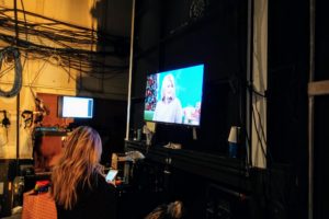 My makeup artist, Daisy Schwartzberg, stays near a monitor during all my television appearances to make sure I look my best.