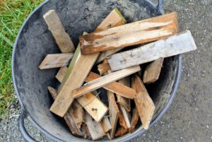 All the wooden stakes, strips and shims are milled at the farm and get reused from year to year whenever possible. Even scraps of wood can be repurposed for various projects.