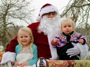 Here is Santa with the daughters of my nephew, Morgan - Beatrix and Kit.