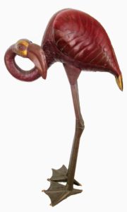 Here is a mixed metal flamingo, which was left unpolished to show the patina. It is currently for sale at the Palm Beach Antique & Design Center. (Photo provided by Palm Beach Antique & Design Center)