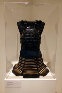 This type of clothing would be worn by the samurai class - so full of rich colors. These suits would distinguish class and rank among soldiers. The indigo dyes used showed strength.