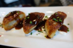 Of course, we had to try their pierogies also. The Butcher Shop serves a "daily chef's choice" pierogi - very flavorful.