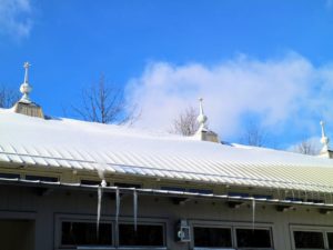 Adjacent to the Pin Oak Allee is the Equipment Barn. It is topped with three giant finials I purchased some time ago. They look so perfect on the roof.