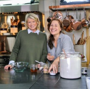 Here I am with Anduin on one of the shoot days for this season-9 of "Martha Bakes" - we're in my Maple Avenue kitchen at my Bedford farm. Anduin is in charge of all the set styling.