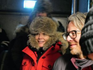 Here are Terre Blair and Joe Petrillo listening intently to the introduction given before entering the vault. Joe Petrillo helped to organize the expedition.