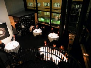 The Chef's dining room is located one level above the main dining room. Maaemo first opened its doors in December 2010. Its name, Maaemo, is old Norse for "Mother Earth" or "all that is living," There are only eight tables, holding up to 30-guests.