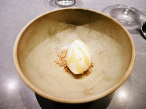 This was a popular dessert - brown butter ice cream with a brown butter molasses and crumbled roasted hazelnuts - it was definitely among my favorite desserts of the evening.