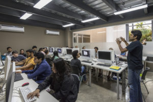 Here is the lab during class - filled with students. At Chavón, students are encouraged to develop their critical thinking, and gain skills needed to make creative decisions and to solve challenging design issues. (Photo provided by Chavon: The School of Design)