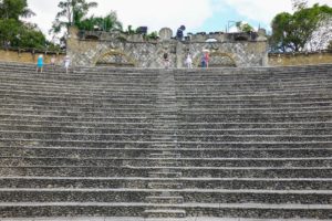 I admired the details of the steps - this reproduced amphitheater was inspired by the ancient amphitheaters of Rome and Greece.