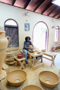 This artisan was just about to start another piece. I asked her what she was making. She answered, "I don't know yet" - the clay speaks for itself.