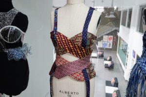 And a very creative garment made out of old neckties.