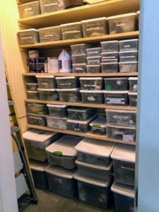 The supply closet in our Equipment Barn was tidied up and all necessary items replenished if needed.