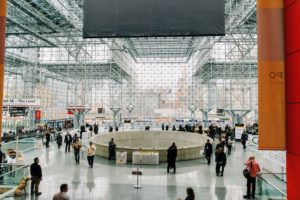 The Javitz Center has a total area space of nearly two-million square feet including 840-thousand square feet of total exhibition space. Although it is only the 12th largest convention center in the US, it is among the busiest. (Photo by Brandon Bibbins of DRINKS)