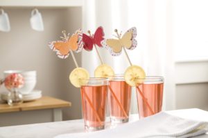 For your next spring party, serve drinks using your Cricut made swizzle stick decorations.