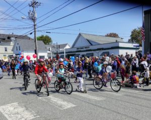 Here are some of the “cyclists” from the local elementary school.