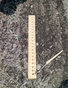 This is an Intervale Seed and Plant Spacing Ruler from Gardener's Supply Company. This works great for smaller gardens. It is well labeled and includes its own dibber for making seed holes right through the ruler. goo.gl/MtfHqb