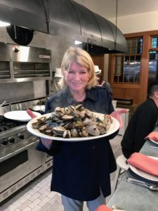Of course, during the weekend, we had some delicious meals. Here I am back home at Skylands with a platter filled with delicious steamers from Parsons Lobster and Seafood Shop in Bar Harbor.