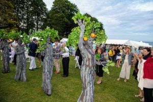 Here are the "tree ladies" walking through the venue - everyone loved their costumes. (Photo courtesy of The Preservation Society of Newport County)