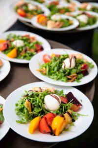 We enjoyed delicious baby beet, heirloom tomato, bruatta salad with grilled gulf shrimp. We also had grilled watermelon “pizza” with arugula, prosciutto and feta. for dessert - strawberry and meringue pavlova. (Photo courtesy of The Preservation Society of Newport County)
