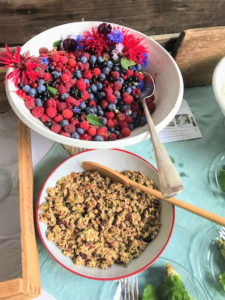 Here is a closer look at the fresh organic berries and granola - everything was so delicious. It is always a treat to eat wholesome, healthy and flavorful foods.