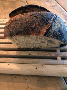 The homemade bread is from Idyllwild in Westchester, New York. It was served with farm fresh butter from Arethusa Farms in Bantam, Connecticut.
