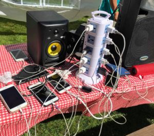 Unfortunately, not everyone could "unplug". This charging station was a very busy spot all weekend. Campers took many videos and posted them on their own social media platforms.