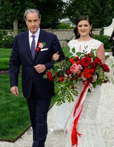 And here is Colleen, our gorgeous bride, walking with her father, Keith.