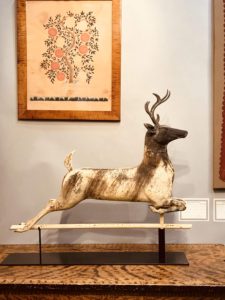 This deer buck was presented by John Chaski Antiques in Camden, Delaware. John Chaski's love for antiques began at an early age, while attending auctions with his father. Now, he exhibits his collections at shows around the country, operates an open shop, and serves as broker for auction sales. https://www.johnchaski.com/