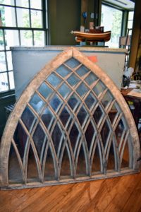 I had purchased these two antique windows from Tucker Frey, last month, at the New Hampshire Antiques Show. These windows are 300-years old.