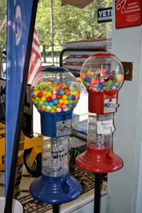 And of course, old fashioned gumball machines for its younger visitors.