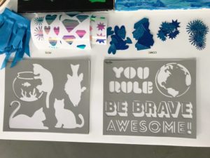 These stencils can be used to add personalization and art to almost anything. They are so easy to use and they have an adhesive backing to keep it in place while working. goo.gl/QkKdJb