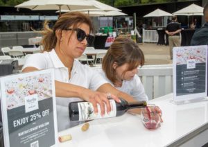 Here is the Martha Stewart Wine Co. booth, where volunteers poured glasses for guests to sample and enjoy. Go to our web site to see all our wines, including some of my personal favorites. (Photo by Richard Formicola) https://marthastewartwine.com