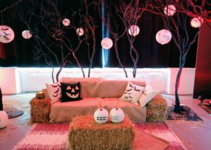 Use these moon lanterns to decorate a living room - hang them on natural branches from your own backyard to create a sophisticated yet eerie atmosphere - perfect for Halloween. (Photo by Brian Ach/Getty Images for Michaels)