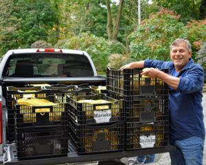 Last week, Fernando picked up several crates filled with bulbs. It is our first delivery for this year's fall planting project. We plant thousands and thousands of bulbs every fall around the farm.