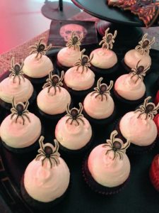 These cupcakes are topped with spider picks - also from Michaels.