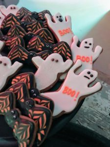 These fun bat and ghost shaped cookies were also a big hit - made right in our own test kitchen.