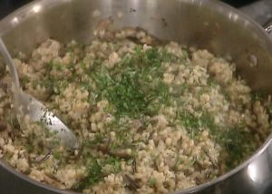 Mixed Grain Pilaf: This medley owes its substantial texture to pearl barley, wheat berries, millet, and wild rice. Garlic, onion, and mushrooms contribute flavor and additional texture. A side dish that satisfies vegetarians as well – simply swap vegetable stock for chicken stock.