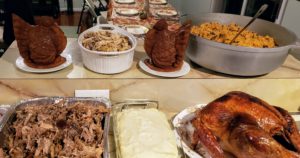 Adriana Weisberg from our housekeeping team made a wonderful dinner for her family. It included big platters of mashed potatoes, stuffing and of course, the turkey.