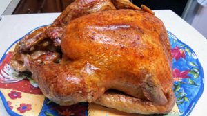 This is Cheryl's gorgeous Thanksgiving turkey - 14-pounds.