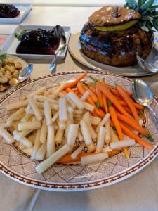 And a platter of garden turnips and carrots - another big hit with my guests.