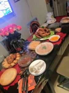 Our mailroom supervisor, Francisco Sanchez, enjoyed a delicious Thanksgiving celebration hosted by his mom.