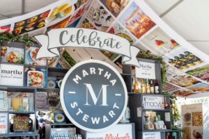 At the entrance to the Pavilion is the Wall of Martha featuring our partners, including Macy’s, Michael’s, The Home Depot, QVC, Martha Stewart Wine Co., Martha & Marley Spoon, and more. (Photo by Sarah Golonka)