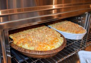The macaroni and cheese is cooking perfectly - just a few more minutes. Get the recipe from my web site. https://www.marthastewart.com/957243/macaroni-and-cheese